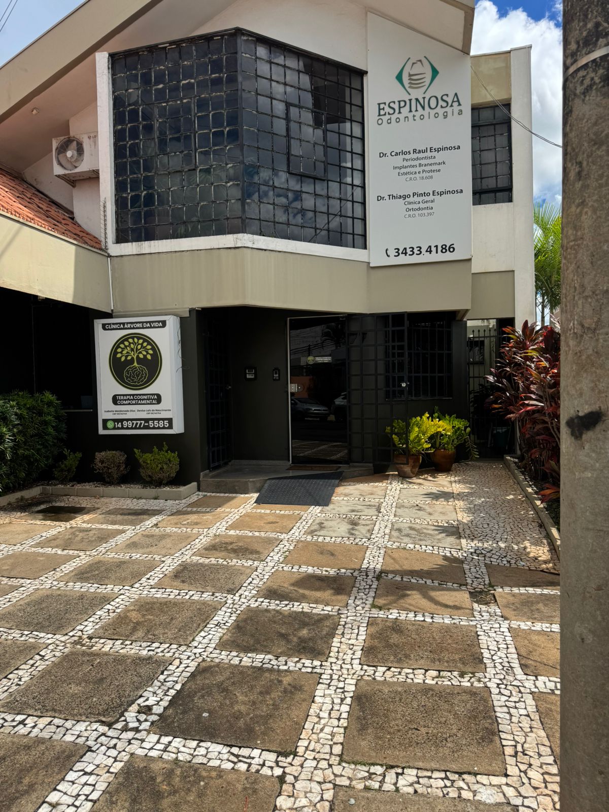 Fachada da clínica de psicologia em Marília